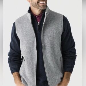 Peter Millar Gray Crown Flex 100% Merino Wool Vest